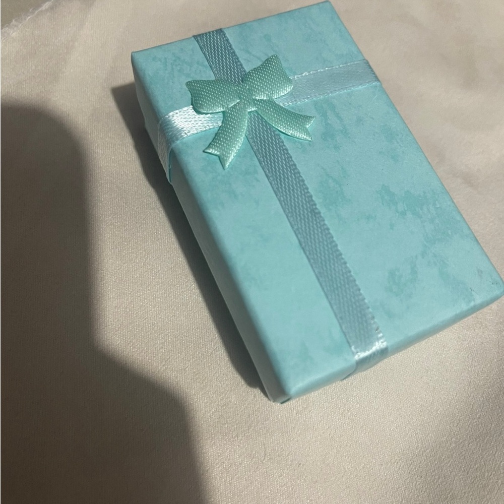 Elegant Blue Gift Box with Ribbon